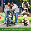 Lionelo HAARI 2in1 Stroller Trike for Kids 1-5 years up to 25 kg, 360° Rotating Seat, Adjustable Parent Steering Handle, Grows with Child, Free-Wheel Mode with Footrest, Canopy & Cup Holder - 6