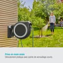 Gardena Wall-Mounted Hose Box Rollup L (White) 30 m: Versatile Watering System for Large Gardens, Swivel Hose Box, Including 30 m Gardena Hose and mounting kit (18627-20) - 4