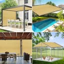 Rectangular Sun Sail, Shade Net, Sun Protection, Weather Protection, 90% Shade Net for Garden, Greenhouse, Patio, Patio and Camping - 5