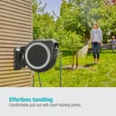 Gardena Wall-Mounted Hose Box Rollup L (White) 30 m: Versatile Watering System for Large Gardens, Swivel Hose Box, Including 30 m Gardena Hose and mounting kit (18627-20) - 4