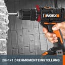 WORX - Cordless Impact Drill 20V - 50Nm - φ13mm - WX370.9 (Delivered Without Battery or Charger, with Double end) - 5