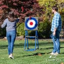 EastPoint Sports Backyard Axe Throw Target Game – Steel Frame Outdoor Game with 8 Throwing Axes, Portable for Backyard or Park - 7