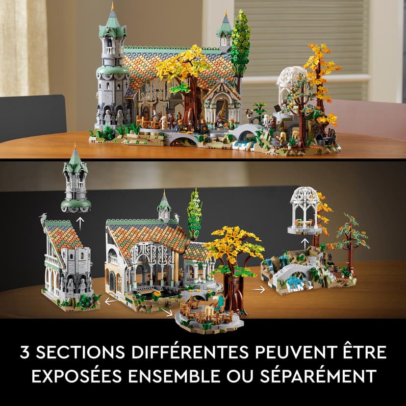 LEGO Icons The Lord of the Rings: Rivendell - Collectible LotR Display Set for Adults with 15 Unique Minifigures incl. Gandalf, Legolas, Aragorn & Frodo - 10316 - 4