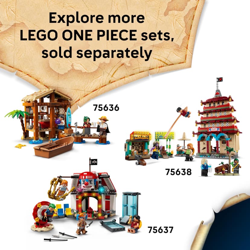 LEGO ONE PIECE The Going Merry Pirate Ship Toy - Play & Display Boat Model with 5 Minifigures incl. Luffy, Zoro & Nami - Anime Gift for 10+ Year Old Boys, Girls & Fans - 75639 - 7