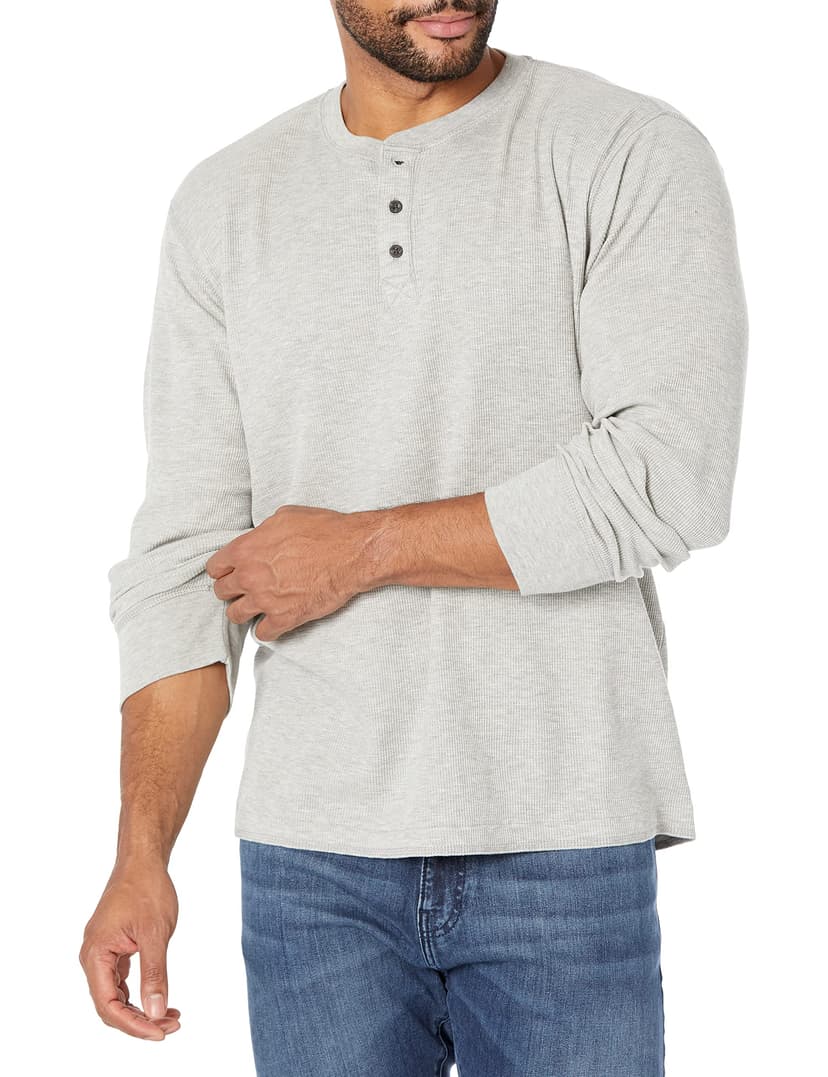 Wrangler Authentics Men's Long Sleeve Waffle Henley Shirt… - 1