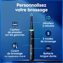 Oral-B iO Series 5 Plus Edition Electric Toothbrush, 2 hand tools and 2 brush heads. 5 brushing modes for dental care, magnet technology, LED display & travel case, black/white - 3