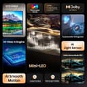 Hisense 65E8Q Mini LED Smart TV, Quantum Dot, 144Hz, Integrated Subwoofer, Dolby Vision IQ & Dolby Atmos, Full Array Local Dimming, Hi-View Engine Processor - 3