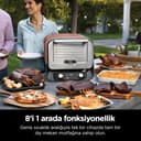 Ninja Woodfire 8-in-1 Electric Outdoor Pizza Oven, Rotisserie & Smoker BBQ with Grate, Pro-Heat Plate, Pizza Stone, Wood Pellets and Shovel, 6 Settings, Dark Orange OO101EU - 2