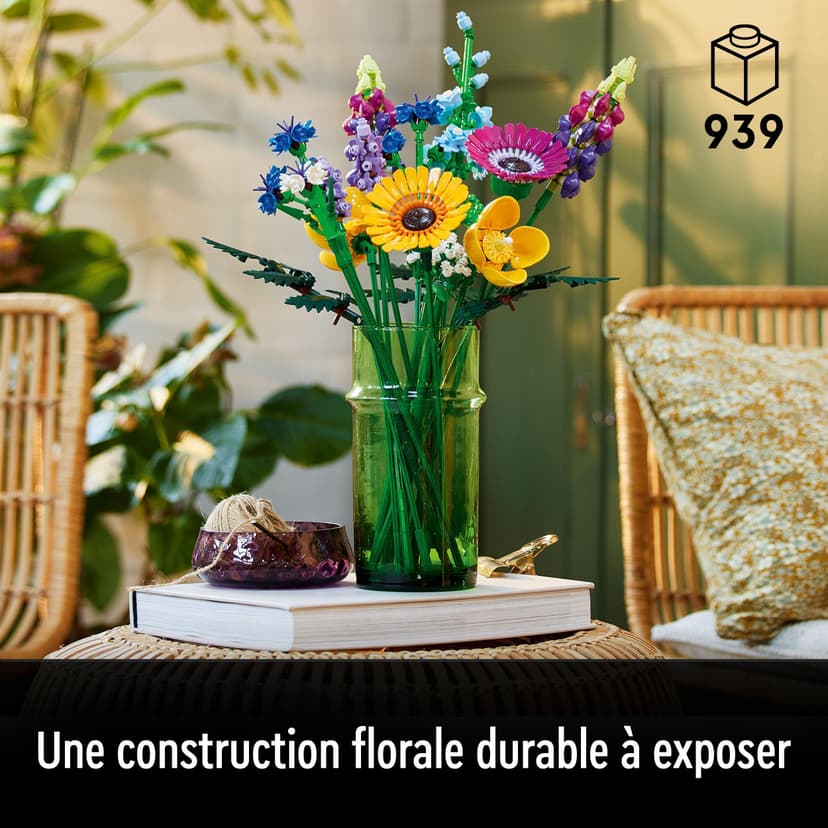 LEGO Icons Botanicals Bundle: Includes Wildflower Bouquet (10313) and Orchid (10311), Botanical Collection Sets with Artificial Flowers and Plants, Crafts for Adults, Home Decor Gift for Her or Him - 3