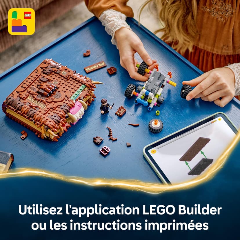 LEGO Harry Potter Chomping Monster Book Of Monsters – Interactive Toy with Pull-Back Motor & Chomping Mouth – incl. Neville Longbottom Minifigure - Gift for 9+ Year Old Boys, Girls & Fans - 76449 - 6
