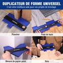 WORKPRO Jauge de Contour Connectable 25+25 cm, Duplicateur de Profil avec Verrouillage, Copie Précise des Formes Irrégulières, Outil de Traçage pour Menuiserie, Parquet, Moquette et Carrelage - 7