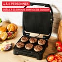 Tefal Inicio, Gril et machine à panini, Chauffe rapide: 2000W, Plaques de cuisson antiadhésives, Grande surface de cuisson, Noir, Inicio, GC271810 - 5