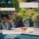 EDA Plastics Planter VOLCANIA "stone decor" anthracite gray - 99.5 x 39 x 43 - 2