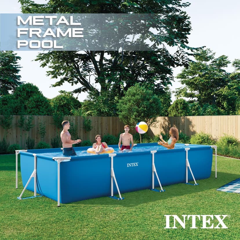 INTEX 28273NP 4.5 x 2.2 x 0.84 m Rectangular Frame Pool - Blue - 3