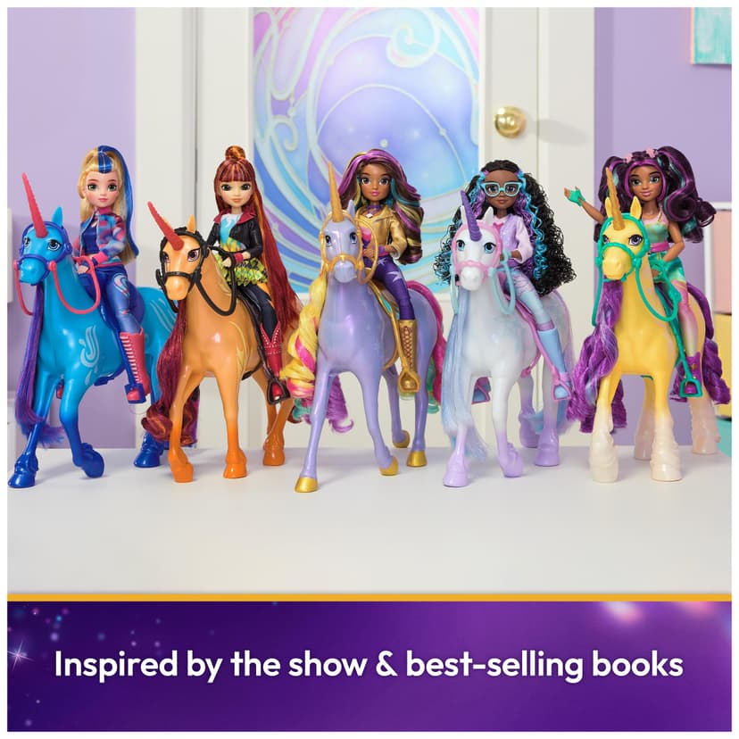 Unicorn Academy, Cinder Unicorn with Head Movement, 2 Riding Accessories, 27.9cm, Compatible with Valentina Fashion Doll, Dolls and Unicorn Toys for Girls - 8
