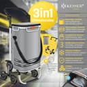 KESSER® Chariot à provisions avec compartiment réfrigérant, avec capacité de 56 L, charge jusqu'à 50 kg, chariot et sac à bandoulière 3 en 1, incl. Puce de courses, Pliable, Gris - 2
