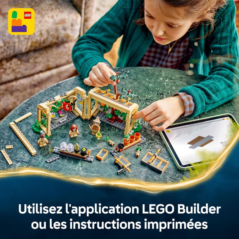 LEGO Harry Potter Le Château De Poudlard : Le Cours De Botanique - Jeu De Construction Modulaire - Minifigurines De Neville, Hermione & Prof. Chourave - 3 Mandragores - Cadeau Fille Dès 8 Ans 76445 - 7