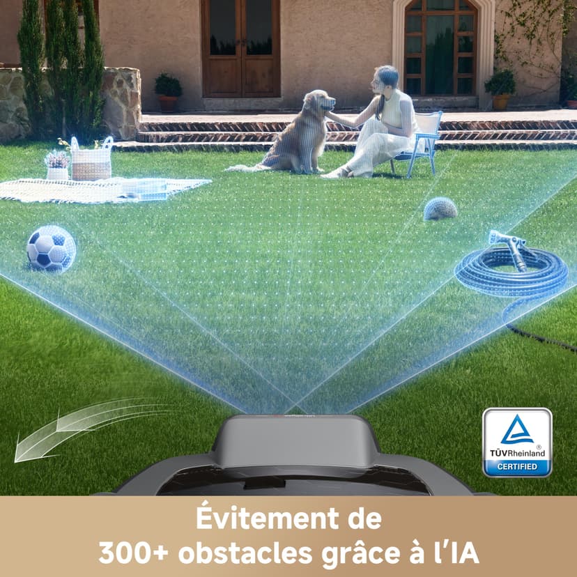 MOVA ViAX Robotic Lawnmower—Wireless Limiting, AI-Assisted Maps with UltraEyes 1.0, U-Shaped Paths, Dual Vision Obstacle Avoidance, Improved Edge Banding, Complex Lawns, Smart App Management - 5