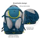 Kurgo G-Train Pack, Carrier Backpack for Small Dogs and Cats, Ideal for Hiking or Travel, Waterproof Bottom, Ink Blue - 3