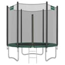 SONGMICS Trampoline Extérieur Enfant Diamètre 183 cm, Filet de Protection Externe, Coussins de Sécurité, Échelle, Poteau Droit de 180 cm de Haut, Cadre en Acier, Noir et Vert STR061C01 - 1
