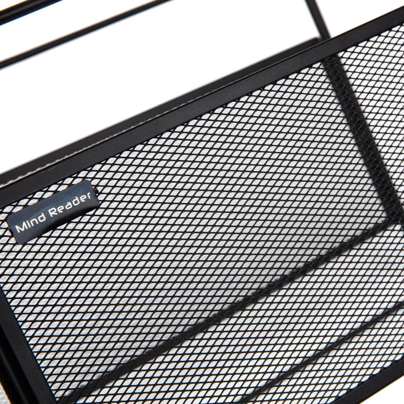 Mind Reader, portadocumenti da appendere, organizer da scrivania, per riporre oggetti, ufficio, rete metallica, 13" L x 9,75" L x 10,25" H, nero - 5