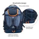 Kurgo G-Train Dog Carrier Backpack - Comfortable Travel Bag for Pets Up to 11 kg - Waterproof Bottom - Multi-Compartment Pack - Dog Hiking Gear - Rugged Adventure Backpack - Navy Blue - 3