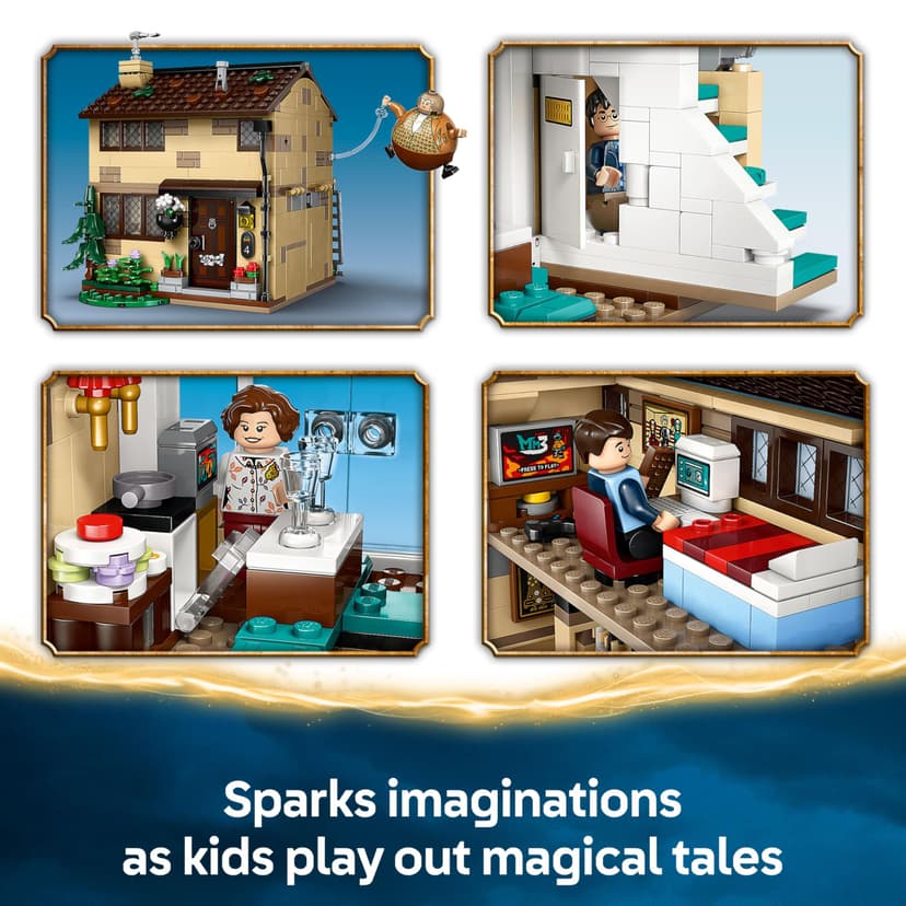 LEGO Harry Potter Privet Drive: Aunt Marge's Visit – Toy House with a Detailed Interior, 5 Minifigures & Inflated Aunt Marge Figure - Prisoner of Azkaban Gift for 8+ Year Old Girls & Boys - 76451 - 4