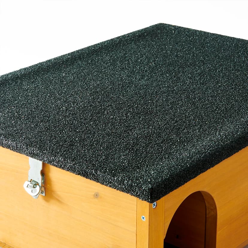 FeelGoodUK Hedgehog House and Hibernation Shelter - Large Predator-Proof Outdoor Habitat - Felt Roof Cover and Full Wood Flooring - Best Pet Garden Hedgehogs Wooden Hide House (Sage Grey, Standard) - 6