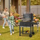 tepro Grillwagen Toronto Click Charcoal Barbecue, Anthracite/Stainless Steel, 56 x 41.5 cm - 5