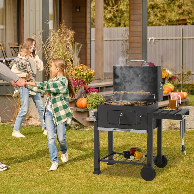tepro Grillwagen Toronto Click Charcoal Barbecue, Anthracite/Stainless Steel, 56 x 41.5 cm - 5