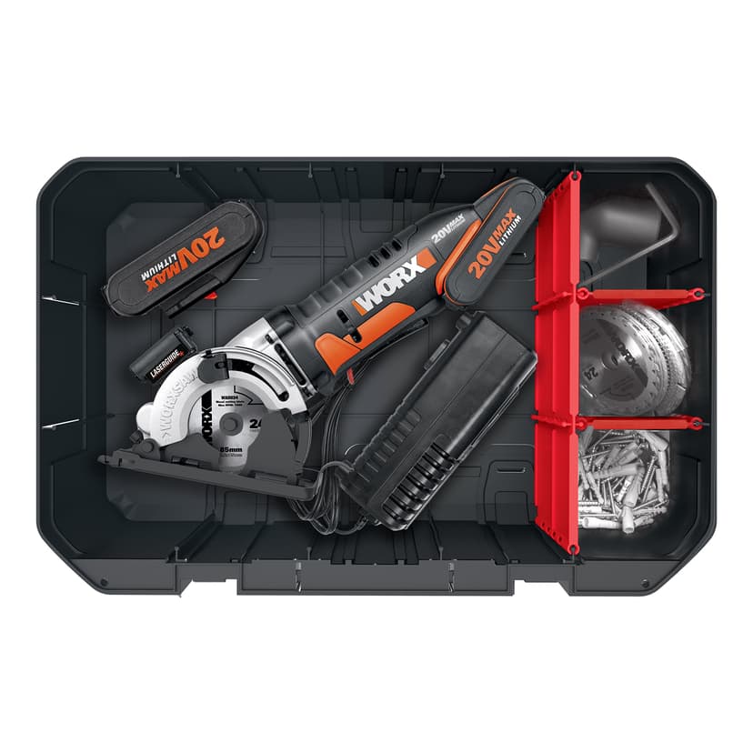 WORX WA0071 Tool Carry Case | Spacious Interior | Removable Dividers | Customisable Storage | Durable Construction | Compatible with WORX Tools & Accessories - 5