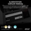 CORSAIR RM850e (2025) Fully Modular Low-Noise ATX Power Supply with 12V-2x6 Cable – ATX 3.1 & PCIe 5.1 Compliant, Cybenetics Gold Efficiency, 105°C-Rated Capacitors, Modern Standby Mode – Black - 2