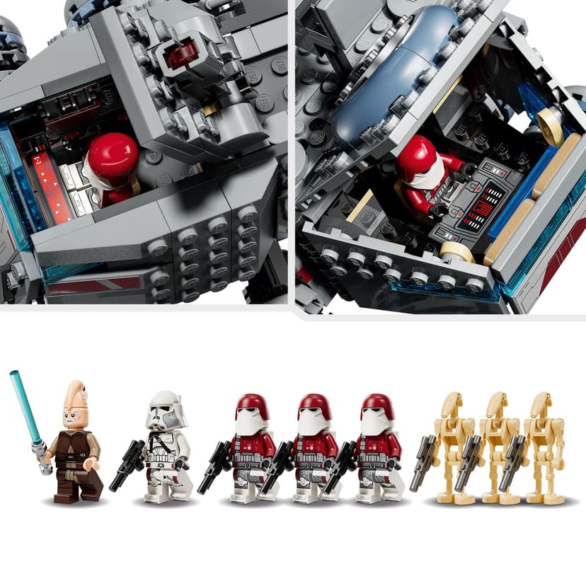 LEGO Star Wars 75413 The Clone Wars Le Juggernaut de la République - Jouet de Construction avec 3 Figurines de Droïdes & 5 Minifigurines Dont 1 avec Sabre Laser - Cadeau pour Garçon ou Fan dès 9 Ans - 4