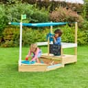TP Toys Ahoy Wooden Play Boat | Sandpit | 2 Play Modes | For Kids 2+ | Garden and Outdoor Wooden Toy | with Shade Cover | Hidden Toy Storage - 2