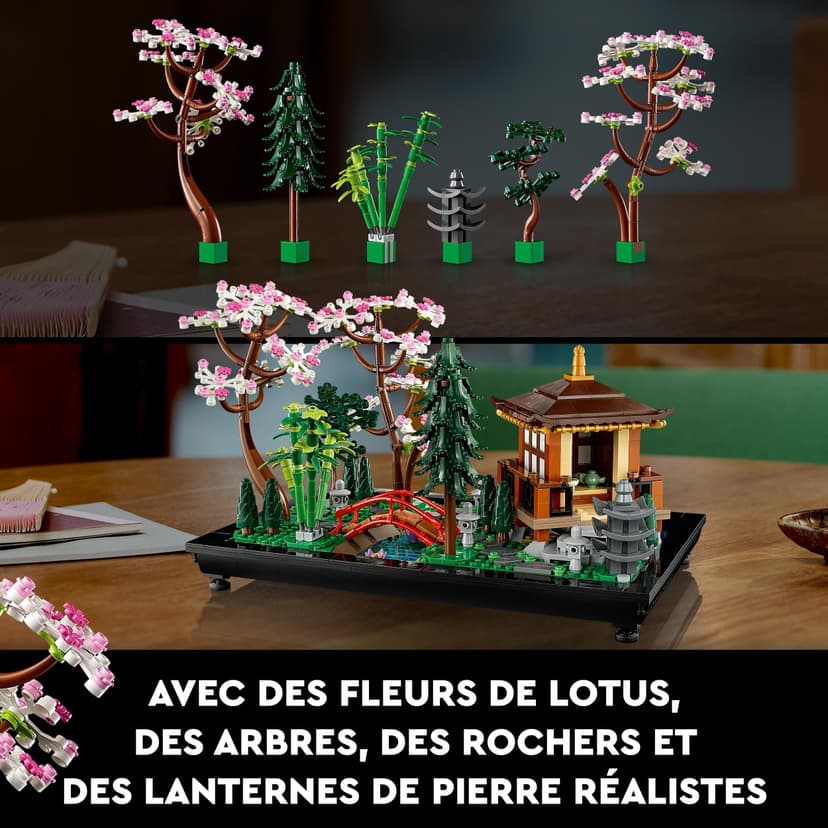 LEGO 10315 Icons Tranquil Garden, Botanical Zen Garden Kit for Adults with Lotus Flowers, Customisable Desk Decoration, Inspired by Japanese Traditions, Mindful Gardening Gift for Women, Men - 5