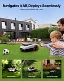 Segway Navimow i215 LiDAR Robotic Lawn Mower for 1500m² with Garage M, Off-Road Wheels for 45% Slopes, Solid-state LiDAR + Vision, Auto Mapping, No Wires, No Antenna, Built-In 4G (Ship Separately) - 4