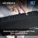 Sony ULT FIELD 5 - Powerful Bluetooth Portable Speaker, 25hr Battery, 2 x ULT POWER SOUND modes, IP67, Waterproof, Dustproof, 360 Lights, Detachable Shoulder Strap, Compact - Black - 4