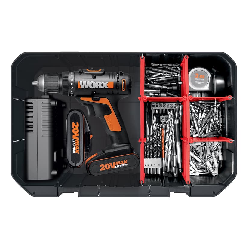 WORX WA0071 Tool Carry Case | Spacious Interior | Removable Dividers | Customisable Storage | Durable Construction | Compatible with WORX Tools & Accessories - 2