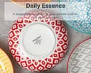 ONEMORE 36oz Colorful Pasta Bowls Set of 6 - Microwavable Oven and Dishwasher Safe Ceramic Shallow Bowl for Dinner, Soup, Assorted Colors - 5