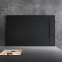 SONNI Receveur de douche plat 140 x 90 cm - Blanc - 32 mm - Aspect ardoise et structure antidérapante - Avec siphon - 2