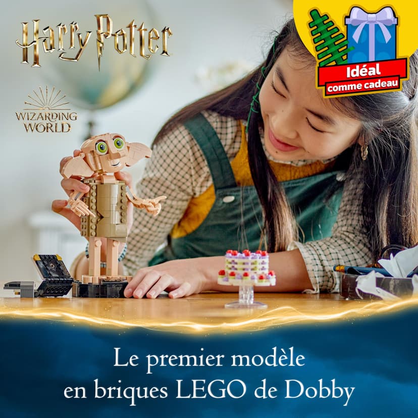 LEGO Harry Potter Dobby l’Elfe de Maison, Jouet Figurine et Accessoire de Décoration, Collection de Personnages, Cadeau pour Filles et Garçon Dès 8 Ans - 76421 - 2