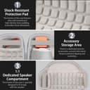 co2CREA Hard Carrying Bag Storge Case for JBL Charge 6 Portable Wireless Bluetooth Speaker with Detachable Shoulder Strap,Case Only - 5