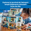 LEGO City Airport with Airplane Toy - Miniature Model Kit w/Terminal, Plane, Tug Car, Bridge, 9 Minifigures & Accessories - Birthday Gift Idea for 8+ Year Old Boys - 60502 - 4