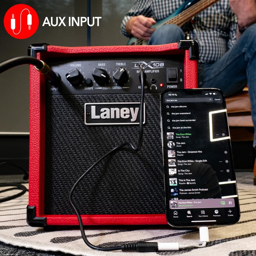 Laney LX10B LX Series - Bass Guitar Amp - 10 Watt - Red, LX10B-RED - 5