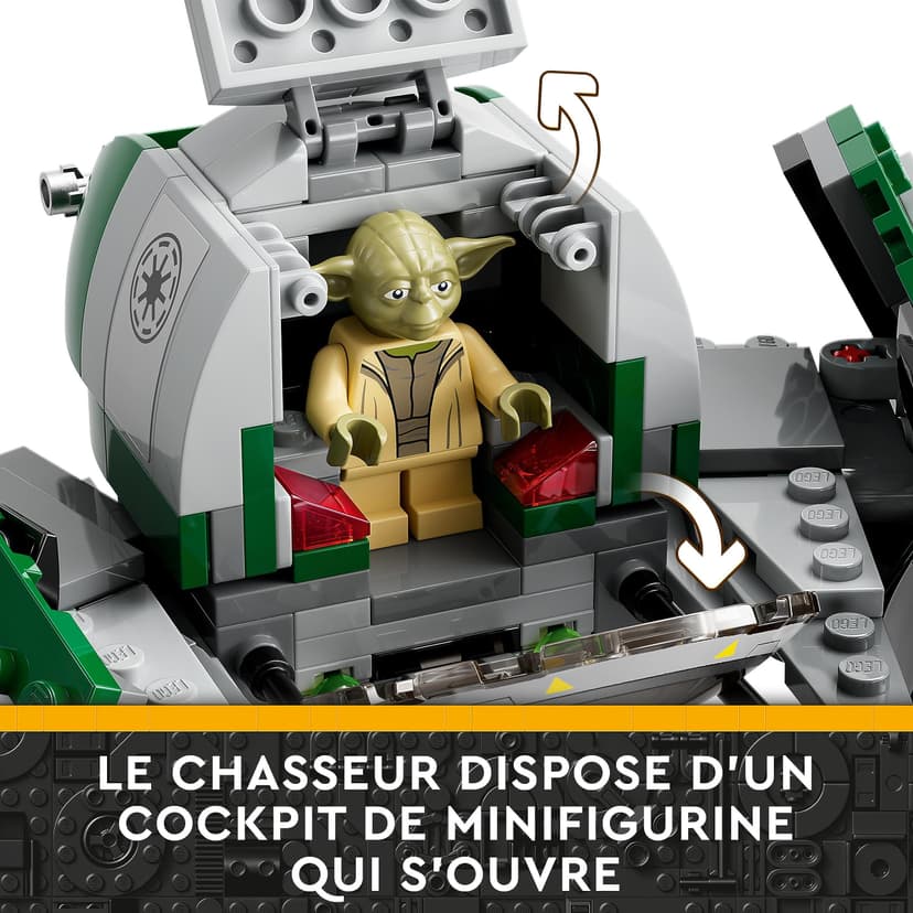 LEGO Star Wars Yoda's Jedi Starfighter, Bouwbaar Speelgoed voor Kinderen, The Clone Wars Voertuig met Meester Yoda Minifiguur, Lichtzwaard en Droid R2-D2 Figuur, Cadeau voor Jongens en Meisjes 75360 - 6