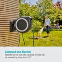 Gardena Wall-Mounted Hose Box Rollup L (White) 30 m: Versatile Watering System for Large Gardens, Swivel Hose Box, Including 30 m Gardena Hose and mounting kit (18627-20) - 2