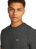 TOMMY JEANS T-Shirt Manches Courtes Homme Tee Col Ras-du-Cou, Gris (Black HTR), L - 2