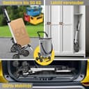 KESSER® Chariot à provisions avec compartiment réfrigérant, avec capacité de 56 L, charge jusqu'à 50 kg, chariot et sac à bandoulière 3 en 1, incl. Puce de courses, Pliable, Gris - 3