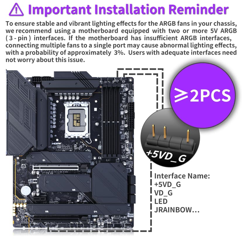 MUSETEX Y6 PC Case Pre-Installation 7 Infinity Mirror PWM ARGB Fan, ATX Mid Tower Computer Case, Gaming PC Case with Type-C, 270° Full View Tempered Glass, Black - 2