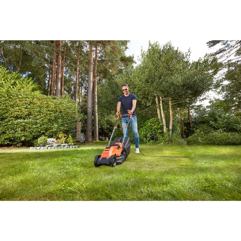 Black + Decker bemw451bh-qs Wired Lawnmower 3 Height 32 cm, 1200 Watt, Orange - 3
